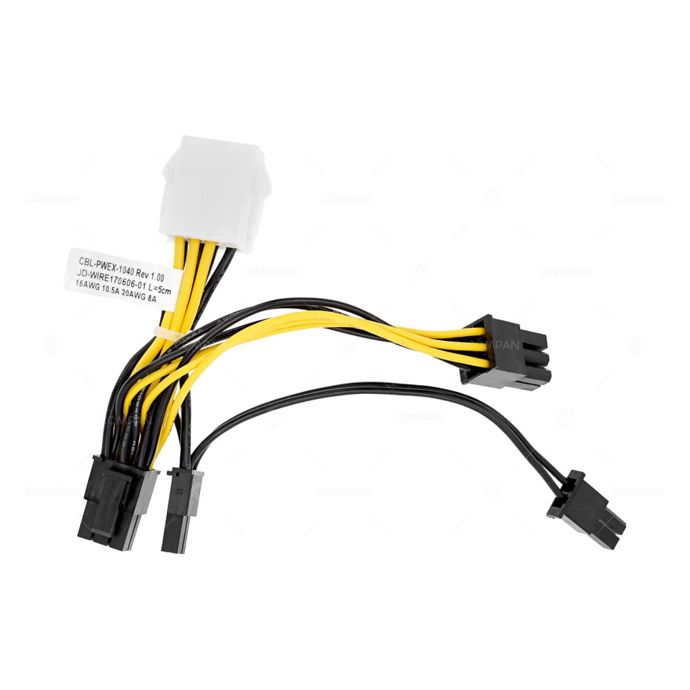 CBL-PWEX-1040  SUPERMICRO 8-PIN TO 2X6+2-PIN GPU POWER CABLE 0.05M